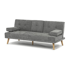 Trojmístná rozkládací pohovka, šedá, látka, ASB-C3034 GREY2