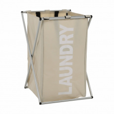Látkový koš na prádlo, šedobéžová, LAUNDRY TYP 1 Látkový koš na prádlo, šedobéžová, LAUNDRY TYP 1