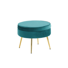 Luxusní taburet, smaragdová Velvet látka / chrom zlatý, Art-deco, NOBLIN TYP 1 Luxusní taburet, smaragdová Velvet látka / chrom zlatý, Art-deco, NOBLIN TYP 1