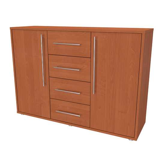 NÁBYTEK MIKULÍK s.r.o. ELITE M - komoda, 100 až 130cm × 86 × 36/43cm Šířka: 120cm, Hloubka: 43cm, Dekor: modřín latté