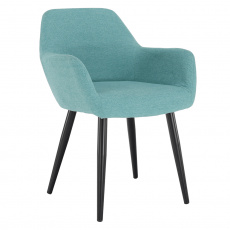 Designové křeslo, mentolová/černá, LACEY Designové křeslo, mentolová/černá, LACEY