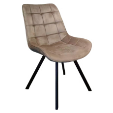 Jídelní židle, šedohnědá Taupe Velvet látka/černá, SAMIRA Jídelní židle, šedohnědá Taupe Velvet látka/černá, SAMIRA