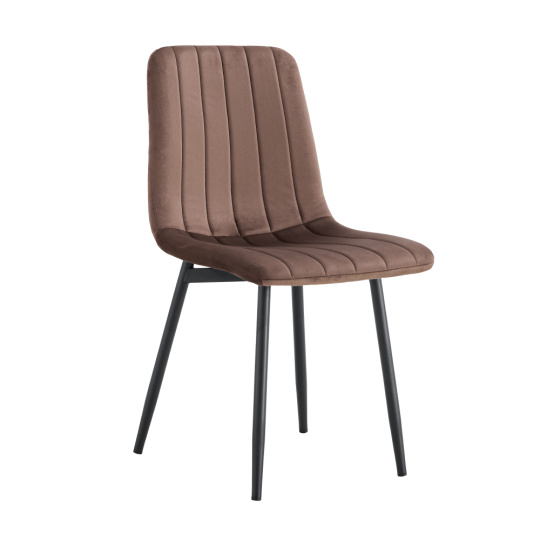 Židle, hnědá Velvet látka/černá, RAMITA TYP 1