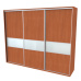 NÁBYTEK MIKULÍK s.r.o. FLEXI 3 - šatní skříň dveře dělené sklem matelux, 240/260/280/300 x 220/240cm Šířka: 300cm, Výška: 240cm, Dekor: olše