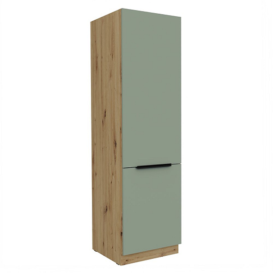 Skříňka na vestavnou chladničku, aquamarine/dub artisan, ARSANY 60 LO-210 2F
