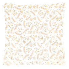 Polštář sametový s výplní - zlatý vánoční vzor, 100% polyester, 45 x 45 cm