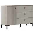 Komoda, šedohnědá Taupe/dub silverjack, DOMCA 1D3S