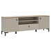 TV stolek, šedohnědá Taupe/dub silverjack, DOMCA 2D1S