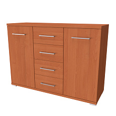 NÁBYTEK MIKULÍK s.r.o. AIDA M - komoda se zásuvkami a dvířky, 120 až 140cm × 86 × 40cm Šířka: 120cm, Dekor: olše