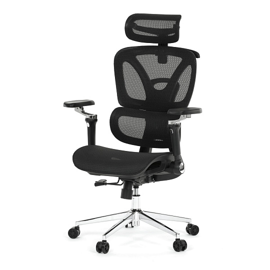 Kancelářská židle, synchronní mechanismus, černá síťovina, KA-B2361 BK