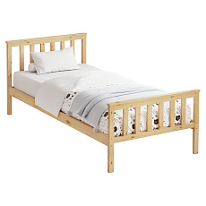 Postel s roštem, přírodní, 90x200, ANATRA