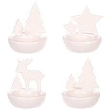 Svícen porcelánový - na čajovou svíčku, mix 3 druhů, cena za 1 ks Svícen porcelánový - na čajovou svíčku, mix 3 druhů, cena za 1 ks