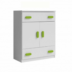 Komoda 2D2S, bez úchytek, bílá, SVEND TYP 3 Komoda 2D2S, bez úchytek, bílá, SVEND TYP 3