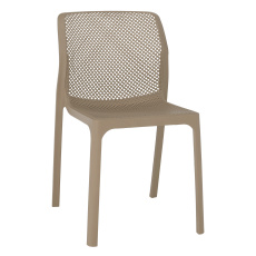 Stohovatelná židle, šedohnědá taupe / plast, LARKA Stohovatelná židle, šedohnědá taupe / plast, LARKA
