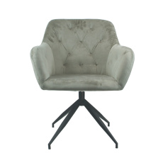 Otočná židle, šedohnědá Taupe Velvet látka/černá, VELEZA NEW Otočná židle, šedohnědá Taupe Velvet látka/černá, VELEZA NEW