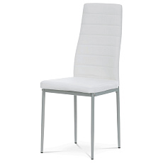 Jídelní židle, bílá, ekokůže, DCL-377 WT