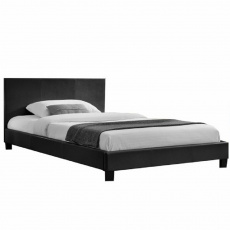Manželská postel, černá, 180x200, NADIRA