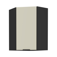 Horní rohová skříňka, cashmere/černá, ARAKA 60x60 GN-90 1F