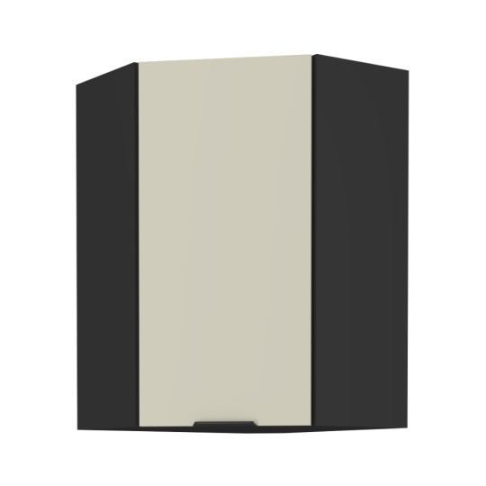 Horní rohová skříňka, cashmere/černá, ARAKA 60x60 GN-90 1F