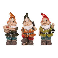 Trpaslík - keramická figurka, vel. L, mix 3 druhů, cena za 1 ks