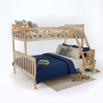 Patrová rozložitelná postel, přírodní, LUINI