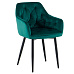 Designové křeslo, zelená Velvet látka, FEDRIS 2 NEW