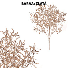 Jmelí s drobnými lístky - umělá větev, barva zlatá