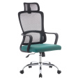 Kancelářské křeslo, černá/zelená/chrom, RANDY