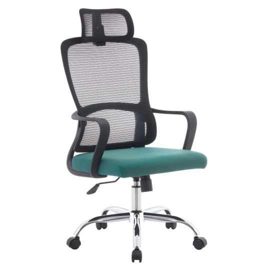 Kancelářské křeslo, černá/zelená/chrom, RANDY