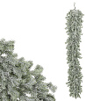 Girlanda - 145 cm, jehličí s drobnými šiškami, jemně ojíněná