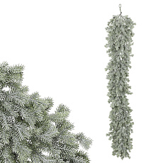 Girlanda - 145 cm, jehličí s drobnými šiškami, jemně ojíněná