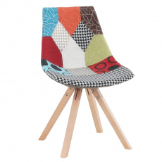 Židle, látka patchwork / dřevo, KIMA  NEW TYP 1