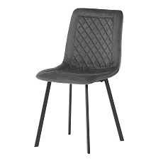 Jídelní židle, šedá, sametová látka, DCL-973 GREY4