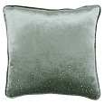Polštář s výplní - sv. zelený s lemováním, 100% polyester, 50 x 50 cm