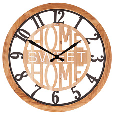 Hodiny nástěnné - pr. 60 cm, kov a MDF, "SWEET HOME"