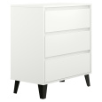 Komoda, bílá, BOGAN NEW 3S70