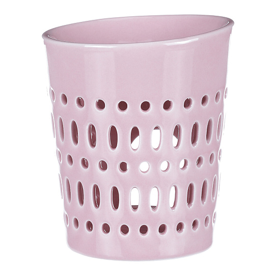 Aromalampa - porcelánová, otvory po obvodu, barva růžová