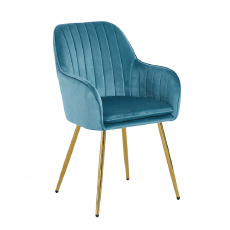 Designové křeslo, neomint Velvet látka / gold chrom-zlatý, ADLAM Designové křeslo, neomint Velvet látka / gold chrom-zlatý, ADLAM