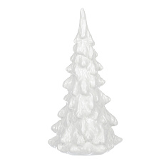 Svícen porcelánový - tvar stromku, na čaj. svíčku, bílý