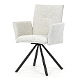 Jídelní židle, krémová, látka bouclé, DCH-W1117 CRM2