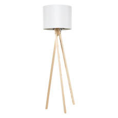 Stojací lampa, bílá / přírodní dřevo, LILA TYP 6 Stojací lampa, bílá / přírodní dřevo, LILA TYP 6