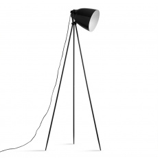Stojací lampa, černý kov, CINDA TYP 5 Stojací lampa, černý kov, CINDA TYP 5