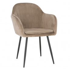 Designové křeslo, šedohnědá Taupe Velvet látka, ZIRKON