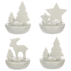 Svícen porcelánový - na čajovou svíčku, mix 3 druhů, cena za 1 ks Svícen porcelánový - na čajovou svíčku, mix 3 druhů, cena za 1 ks