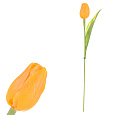 Tulipán plastový - řezaná květina, tm. žlutá, cena za 1 ks