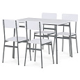 Jídelní set s 4 židlemi, 110x70x76cm, mdf AUT-O2156 WT