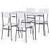 Jídelní set s 4 židlemi, 110x70x76cm, mdf AUT-O2156 WT
