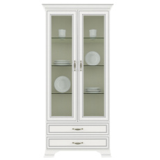 Vitrína s šuplíky 2W2S, woodline krem, Tiffy 03 Vitrína s šuplíky 2W2S, woodline krem, Tiffy 03