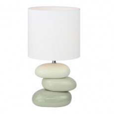 Keramická stolní lampa, bílá / šedá, QENNY TYP 4 Keramická stolní lampa, bílá / šedá, QENNY TYP 4