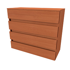 NÁBYTEK MIKULÍK s.r.o. TARA L - komoda se zásuvkami bez úchytek, 90 až 100m × 88 × 43cm Šířka: 100cm, Dekor: olše